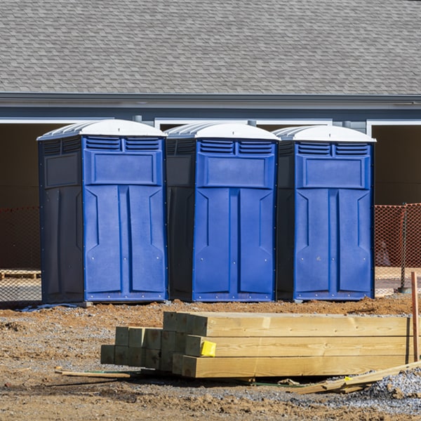 what is the expected delivery and pickup timeframe for the porta potties in Ashburnham